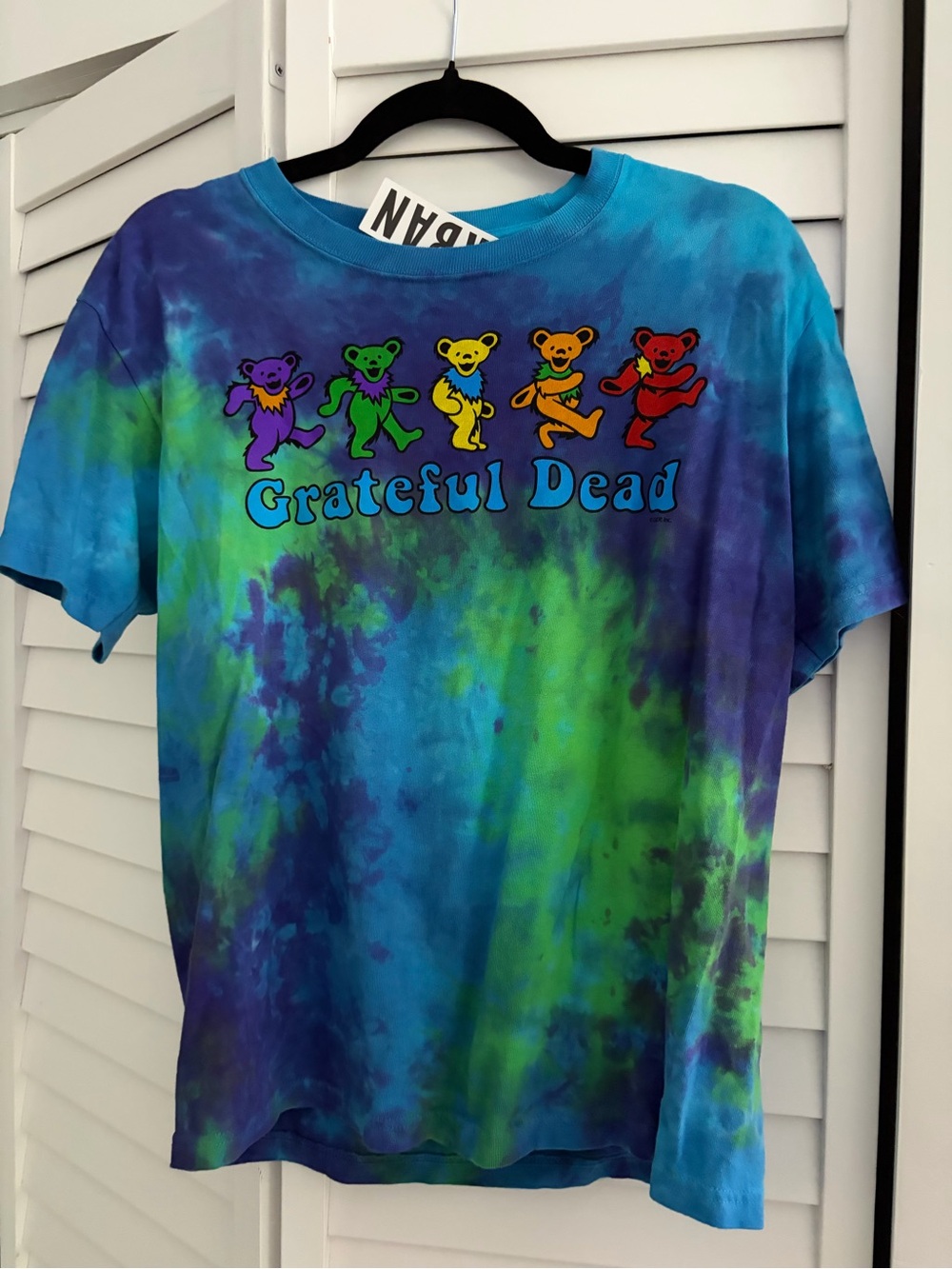 Liquid Blue Grateful Dead Tie-Dye Dancing Bears Tee - NWT